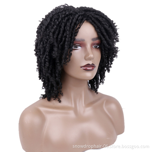 Julianna wigs synthetic hair ombre metal afro realistic faux locks handmade men wigs dreadlocks twists wig